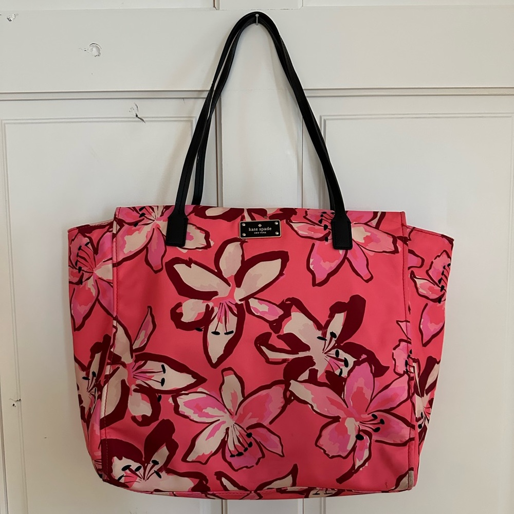KATE SPADE • Pink Floral Tote Bag